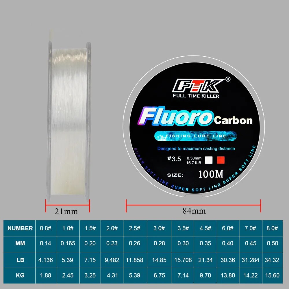 100m フロロカーボン餌釣り糸、カーボンファイバーフライフ - Copolymer Line のレビューと価格