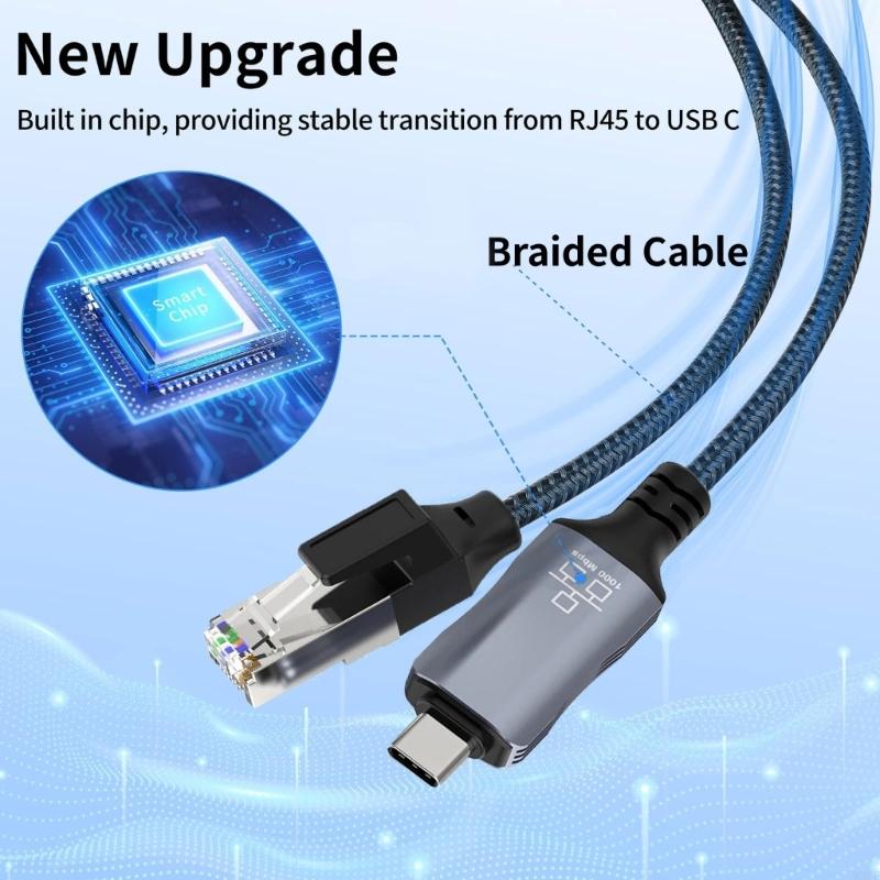 RJ45 ネットワーク ケーブル 1.8m 編組安定したイン - Braided Line のレビューと価格