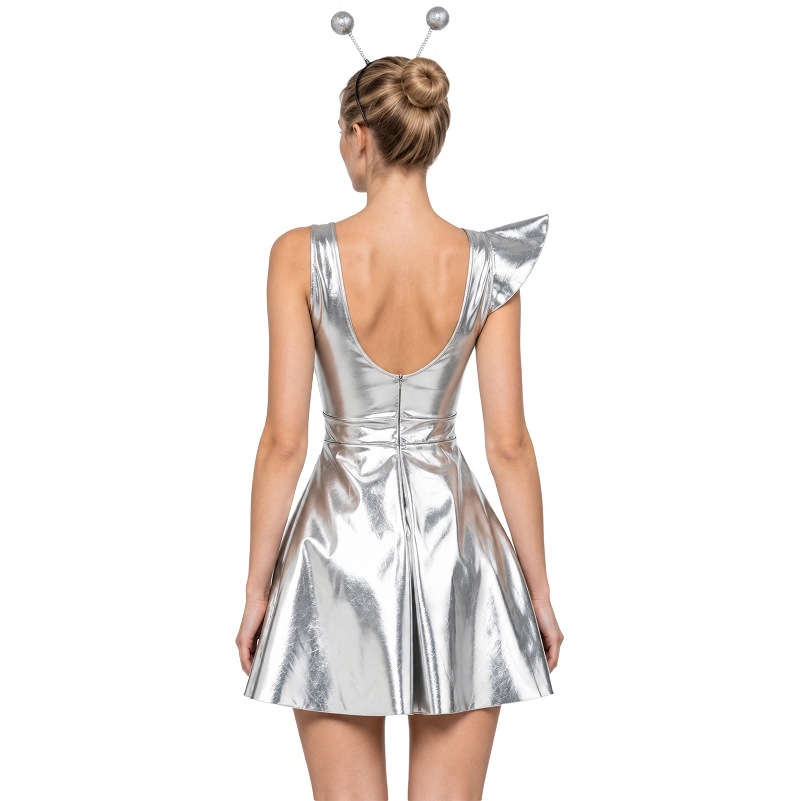女性用、宇宙をテーマにしたAラインのドレス。ヘアバンド付き。 - Fly Line のレビューと価格