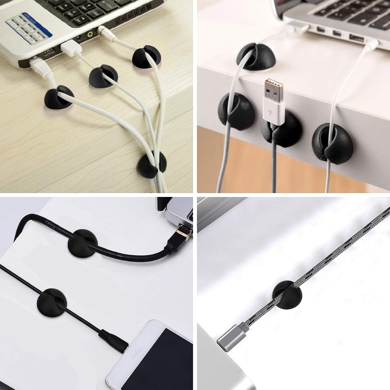 20/10個入りシリコン製データケーブル管理クリップステッカ - Tippet Line のレビューと価格